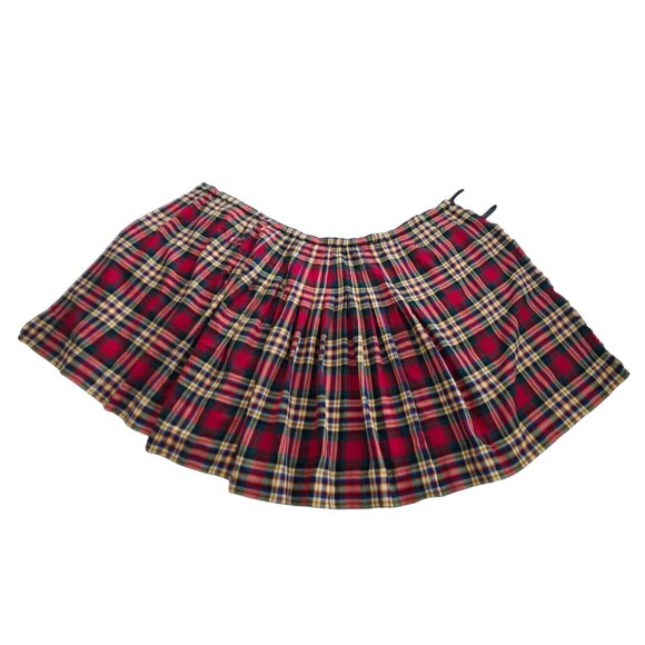 Authentic Lochcarron Scotland Tartan Plaid New Wool Kilt Skirt Side Buckles 28" - Picture 4 of 6